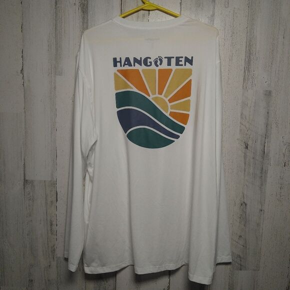 Hang Ten XXL White Ling Sleeve Tee UPF 50+ - Picture 3 of 7